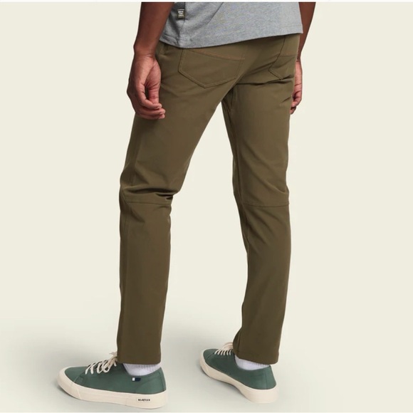 Howler Bros Frontside Tech Pants NWT size 36 x 30 Olive Green Straight Leg - Picture 2 of 14